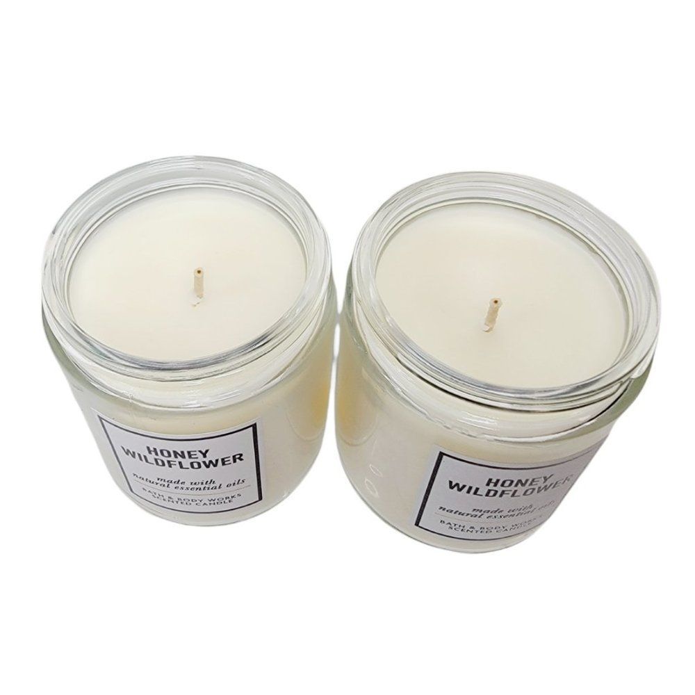 2 Bath & Body Works HONEY WILDFLOWER 1 Wick Medium 7oz Candles NEW - Picture 9 of 11